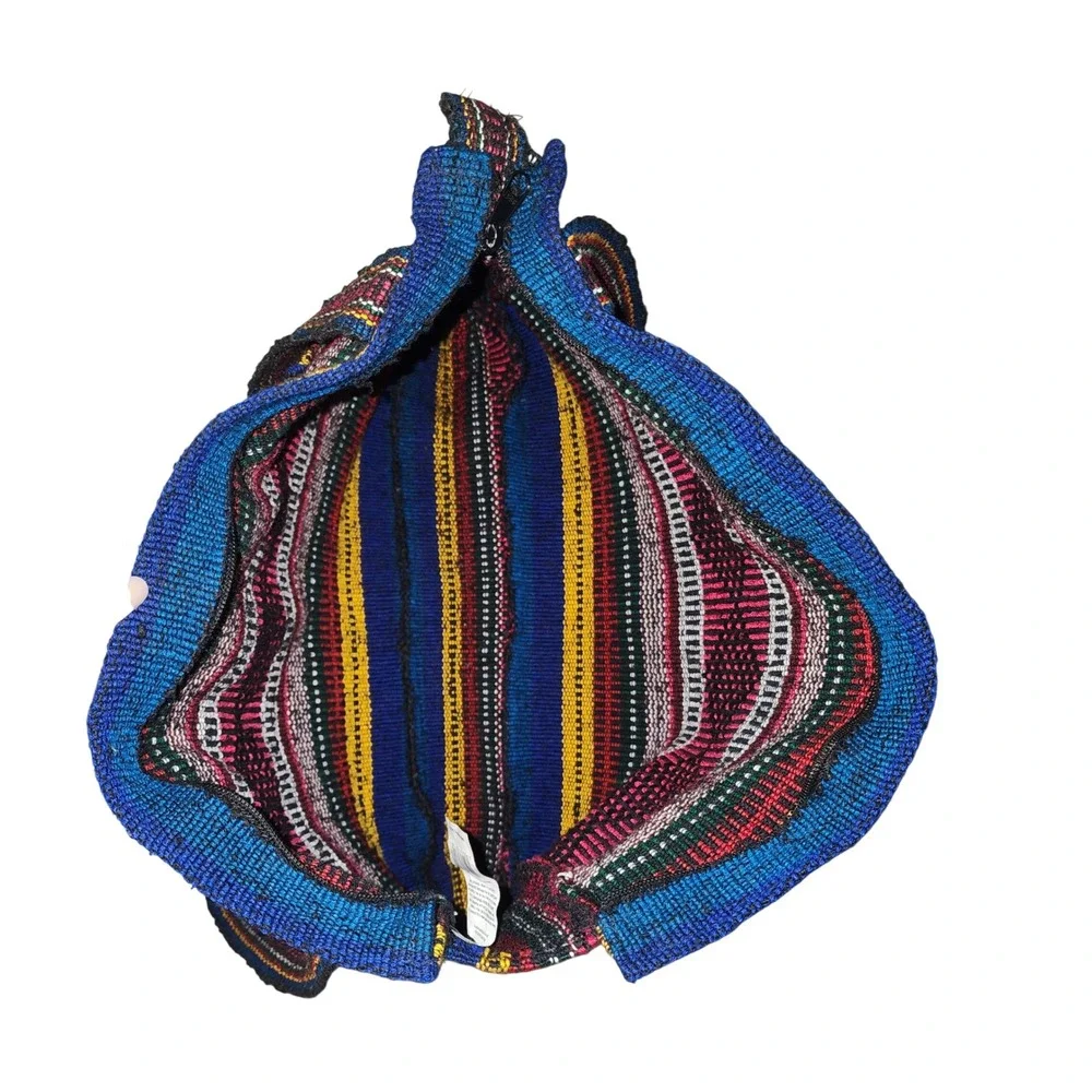 Vintage Lillo Woven Tote Multi-Color Artesanias Shoulder‎ Bag